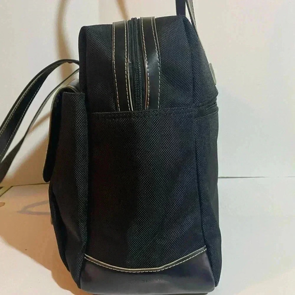 Jack Georges  unisex black canvas briefcase bag - Picture 3 of 15